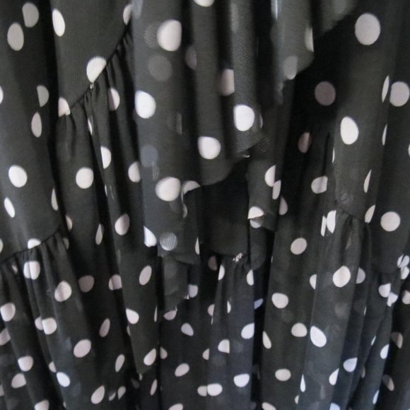 NWT PIPER Black & White Spotted Midi-Dress Long Sleeves SIZE 12 $80 (RRP $120)💛 - Picture 7 of 12